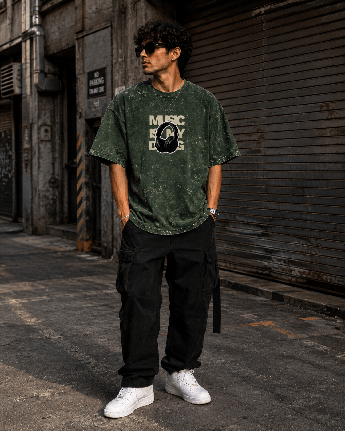 Unisex Acid Washed Oversized Tee