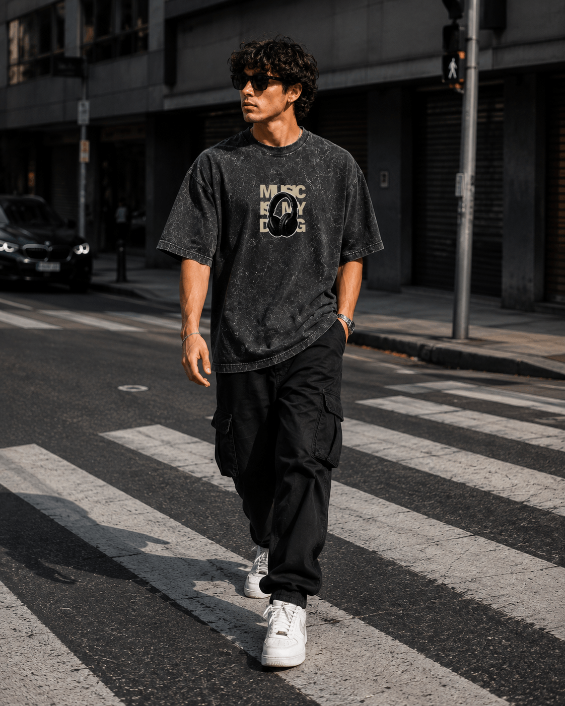 Unisex Acid Washed Oversized Tee