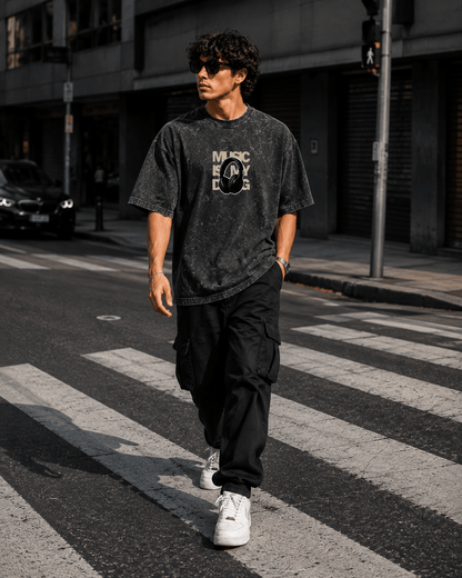 Unisex Acid Washed Oversized Tee